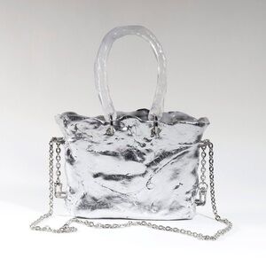 Silver Metallic Women's Bag